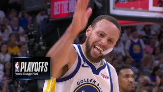 Steph Curry signals to light the beam after eliminating the Kings in Game 7 👀 | NBA on ESPN