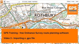 Free Ordnance Survey route planning software - 3 - Importing .gpx files