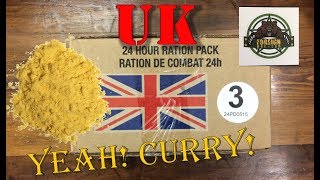 British 24 Hour Ration Pack, Menu 3 Chicken Curry ~2015~