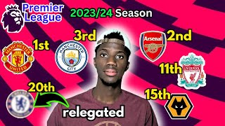 Premier League 2023/24 Predictions: Who Will Be Crowned Champions?