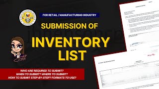 ANNUAL INVENTORY LIST BIR Submission | January 30 Deadline