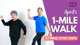 Low Impact Walking Workout for Beginners, Seniors | 1 Mile Walk at Home