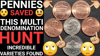 😲 PENNIES * SAVED * THIS MULTI HUNT 😃 #dwcnc #money #2019 #2022 #2022 #new #old #coinrollhunting