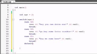 Buckys C++ Programming Tutorials 25 switch YouTube .
