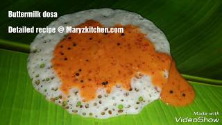 How to make butter milk dosa/ curd dosa recipe/ soft porous spongy dosa recipe/ Healthy breakfast