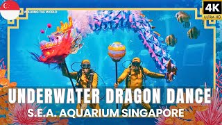 Underwater Dragon Dance at SEA Aquarium Singapore, Resorts World Sentosa Island | CNY 2025 Imlek