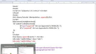 APPEND METHOD IN JQUERY DEMO