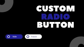 Custom radio button using html and css || Pure CSS tutorial