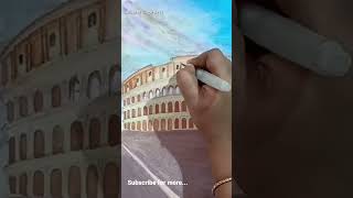 Colosseum #art #shorts #youtubeshorts #painting #gouache #watercolor #artist