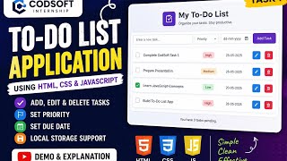 CodSoft Internship Task 1- To Do List Application