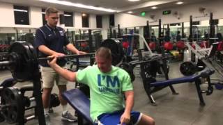 255 pounds x 8 incline bench press