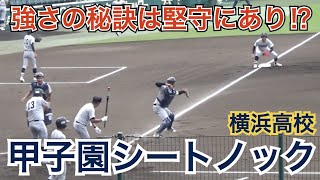 守備からリズムをつくれる鉄壁の高い守備力！タレント揃う 名門 横浜高校 甲子園 シートノック