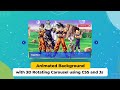 How To Create 3D Rotating Carousel Animation Using HTML CSS and JavaScript