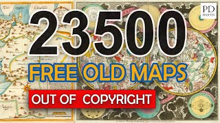 PRINT ON DEMAND resources site with 23500 old vintage maps - Over 135000 Free Public Domain images