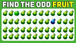 Find the ODD One Out - Fruit Edition 🍎🥑🍉 Easy, Medium, Hard - 30 Ultimate Levels Emoji Quiz