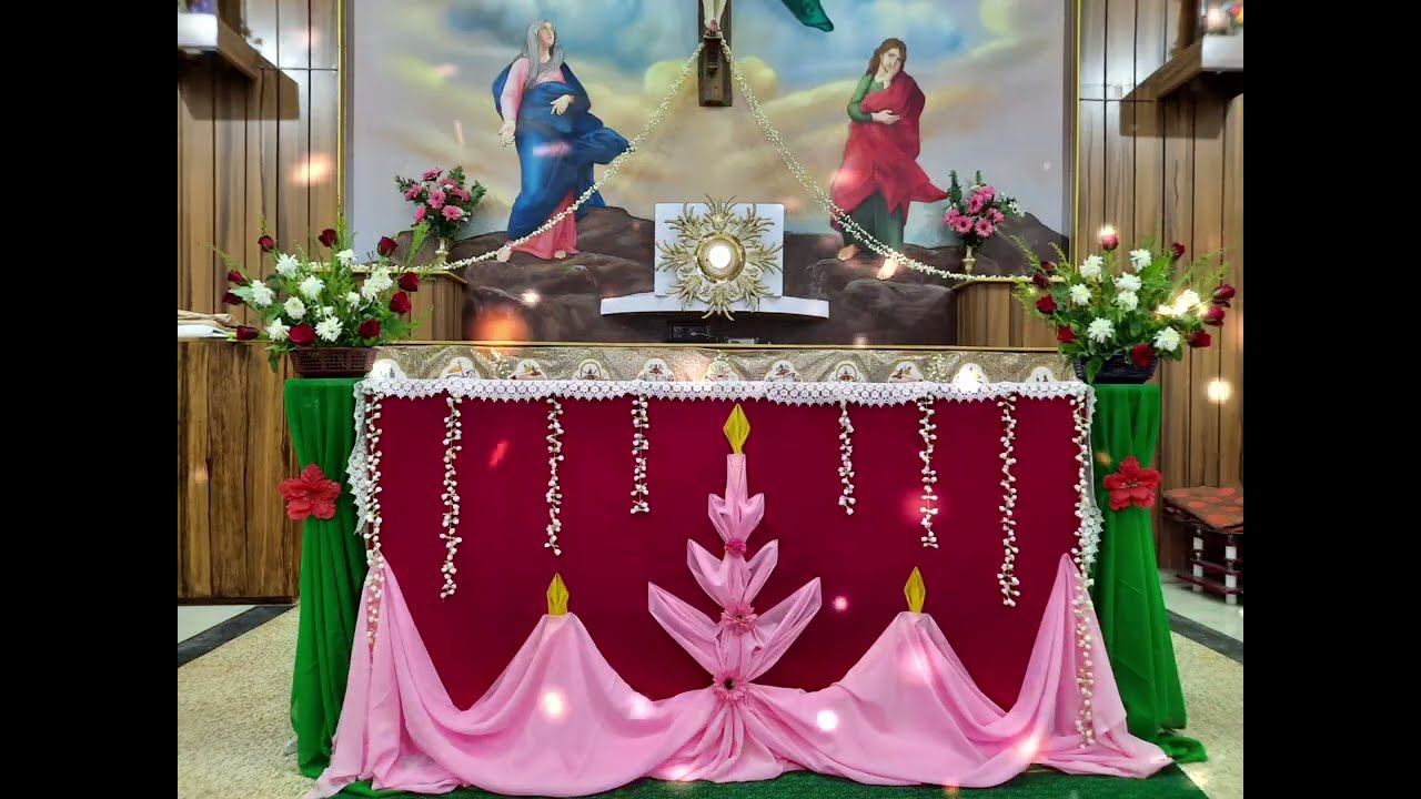 Altar Decorations With Sarees For Christmas Infoupdate Org