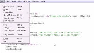 wxPython Programming Tutorial-3 Creating a Menu Bar