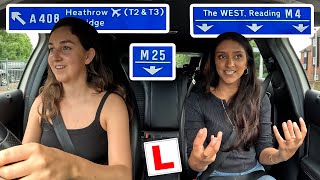 Savannah's First Driving Lesson On A Motorway