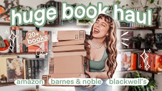 HUGE Book Haul 📦✨ 20+ books | Blackwell's + Amazon + Barnes & Noble