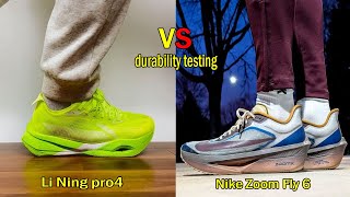 Nike Zoom Fly 6 vs Li Ning pro4 durability testing #alphafly