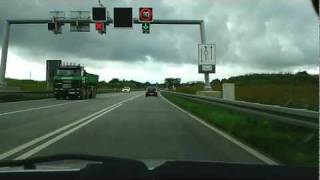 Überfahrt der Rügenbrücke in Richtung Stralsund (onboard)