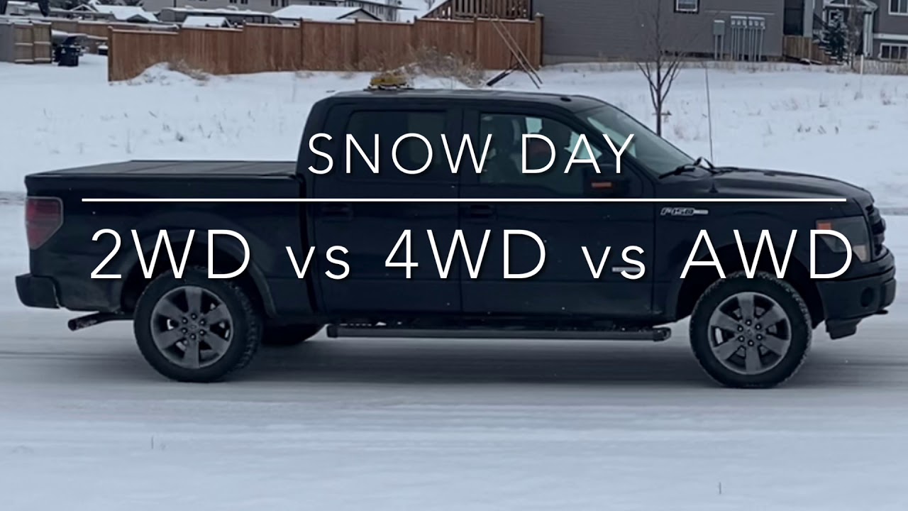 2WD Vs 4WD Vs AWD Snow Comparison - Winter 2021 - YouTube