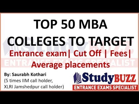 Top 50 MBA Colleges In India | Entrance Exam, Fees Structure, Cutoff ...