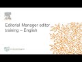 Editorial Manager editor training – English
