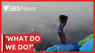 17-storey landfill fire threatens slum dwelling residents and India | SBS News