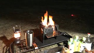 学校橋で冬キャンプ　埼玉県比企郡嵐山町　学校橋河原