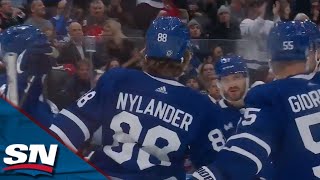 Auston Matthews Muscles Off Canadiens' Defenders, Sets Up William Nylander With Slick Feed
