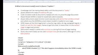 WHAT IS DOCUMENT READY EVENT JQUERY