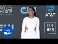 Heavenly in white! Mandy Moore arrives at 2019 Critics' Choice