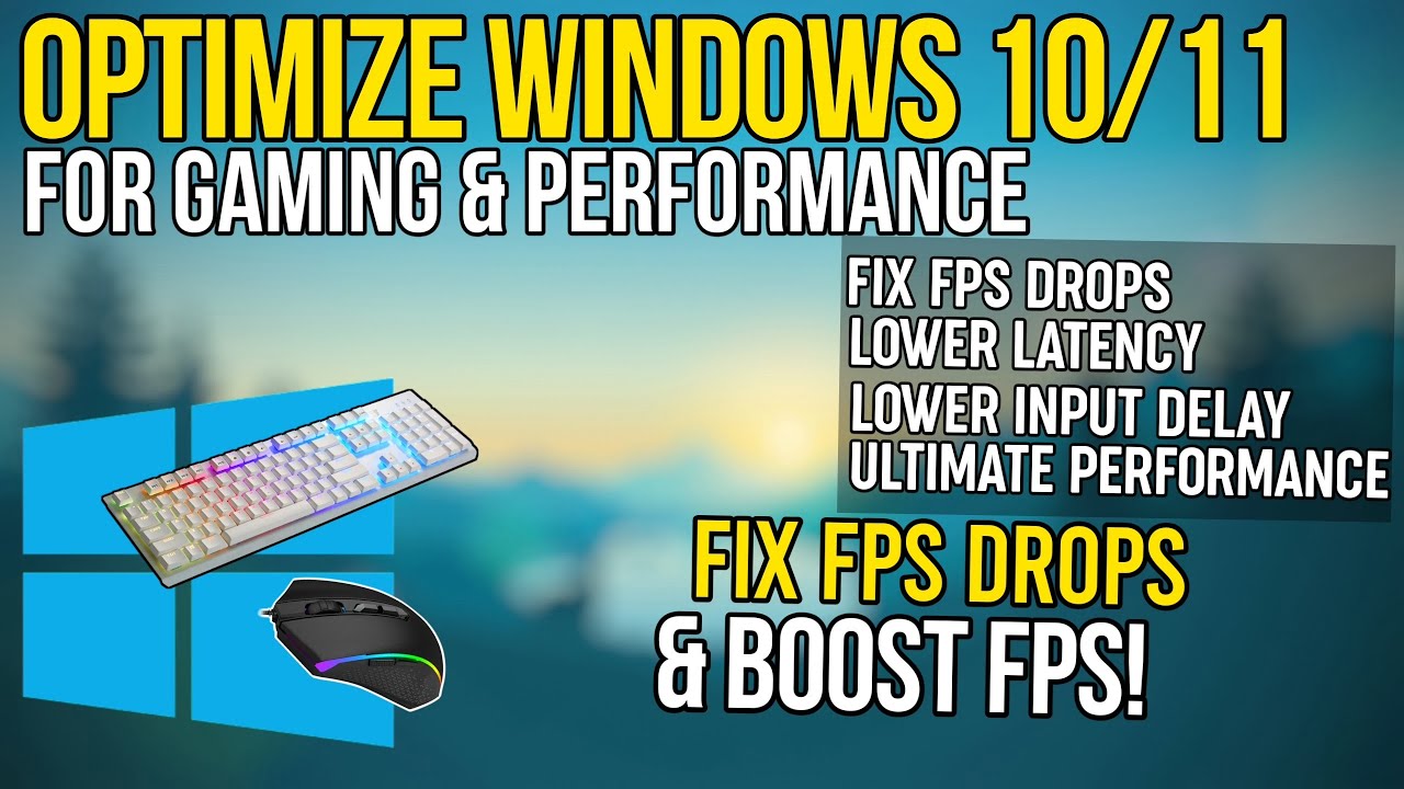 Change These SETTINGS To OPTIMIZE Windows 10/11 For GAMING ...
