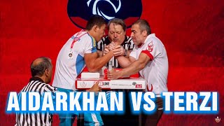 Engin Terzi VS Aidarkhan and Gabrava World Armwrestling Championship 2018