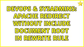 DevOps & SysAdmins: Apache Redirect without include document root in rewrite rule