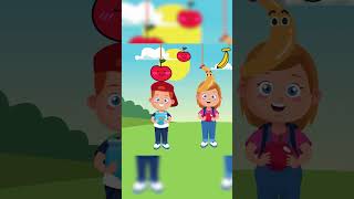 Apples 🍎 and Bananas 🍌Song | Nursery Rhymes  and Baby Songs By Kids Krew #shortsfeed #shorts #apple