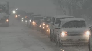 California Storm: Families brave snowy I-80 travel despite closures and warnings