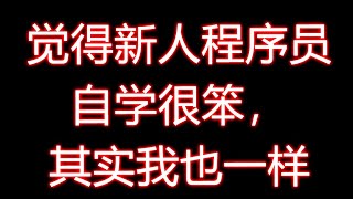 看新人程序员的自学方法觉得很笨，我自己做起来才发现跟他们没什么区别