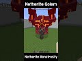 Netherite Monstrosity (L_Ender's Cataclysm) vs Netherite Golem [Minecraft Mob Battle] #Shorts