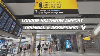 London Heathrow Terminal 5 Departures Landside & Airside / September 2023