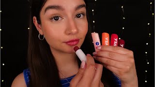 ASMR Applying Lip Balm (Mouth Sounds, Tapping, Whisper)