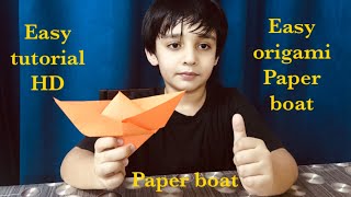 How to make paper boat origami/craft for kids /لعبة للأطفال /العاب للأطفال في البيتpaper shipل