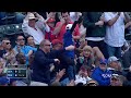 young rangers fan makes awesome catch