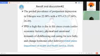 Prevalence and Associated Factors of Postpartum Depression in Ethiopia: A Syst. Rev. \u0026 Meta-Analysis