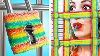 HOW TO SNEAK FOOD INTO JAIL | SNEAKING CANDY INTO PRISON CANDY HACKS, DIY IDEAS