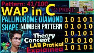 Number Pattern 41 | Printing Alternate Binary Number Pattern in C | C Programming Tutorials |