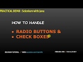 Selenium : How to handle Radio Buttons & check Boxes