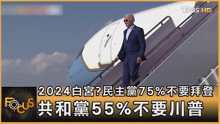 2024白宮? 民主黨75%不要拜登 共和黨55%不要川普｜方念華｜FOCUS全球新聞 20220727