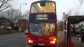 Journey on the 357. LX05EZB. WVL205. Go Ahead London Volvo B7TL Gemini 1.